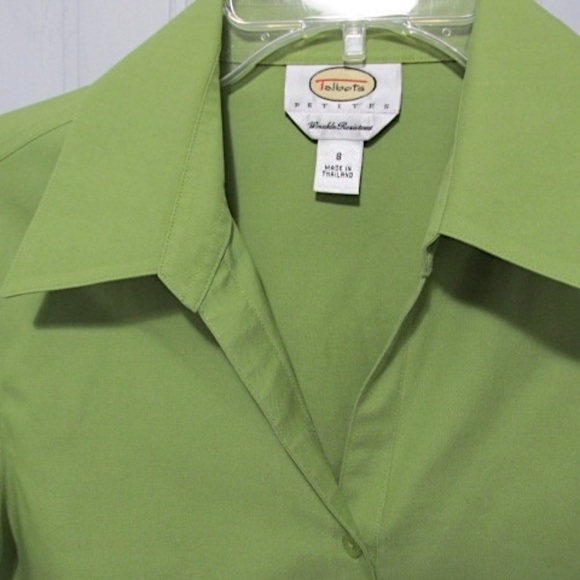 Talbots Green Dress Shirt, Size 8P - Picture 7 of 8